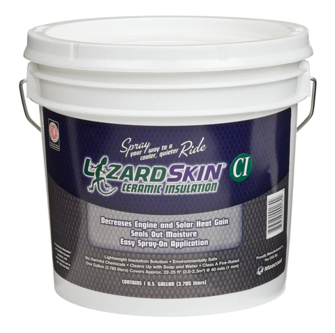 A bucket of lizard skin concrete sealer.