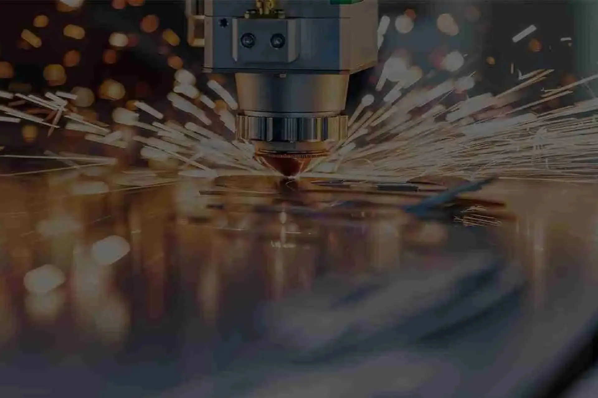 A water jet is being used to cut metal.