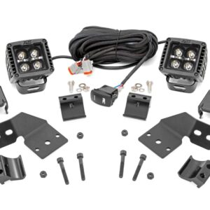 LED Light Kit | Front Mount | 2" Black Pair | White DRL | Polaris XPEDITION ADV 5